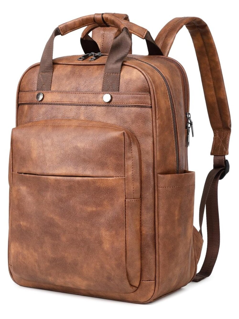 PU Leather Laptop Backpack for Women 17 Inch Anti-Theft Travel Bag